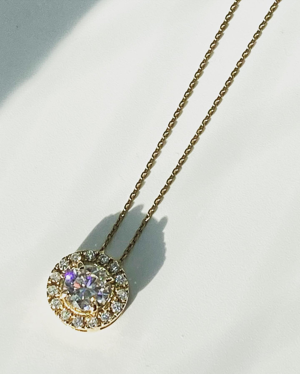 【オーダー商品】 モアサナイトHALOネックレス(センター1ctサイズ)