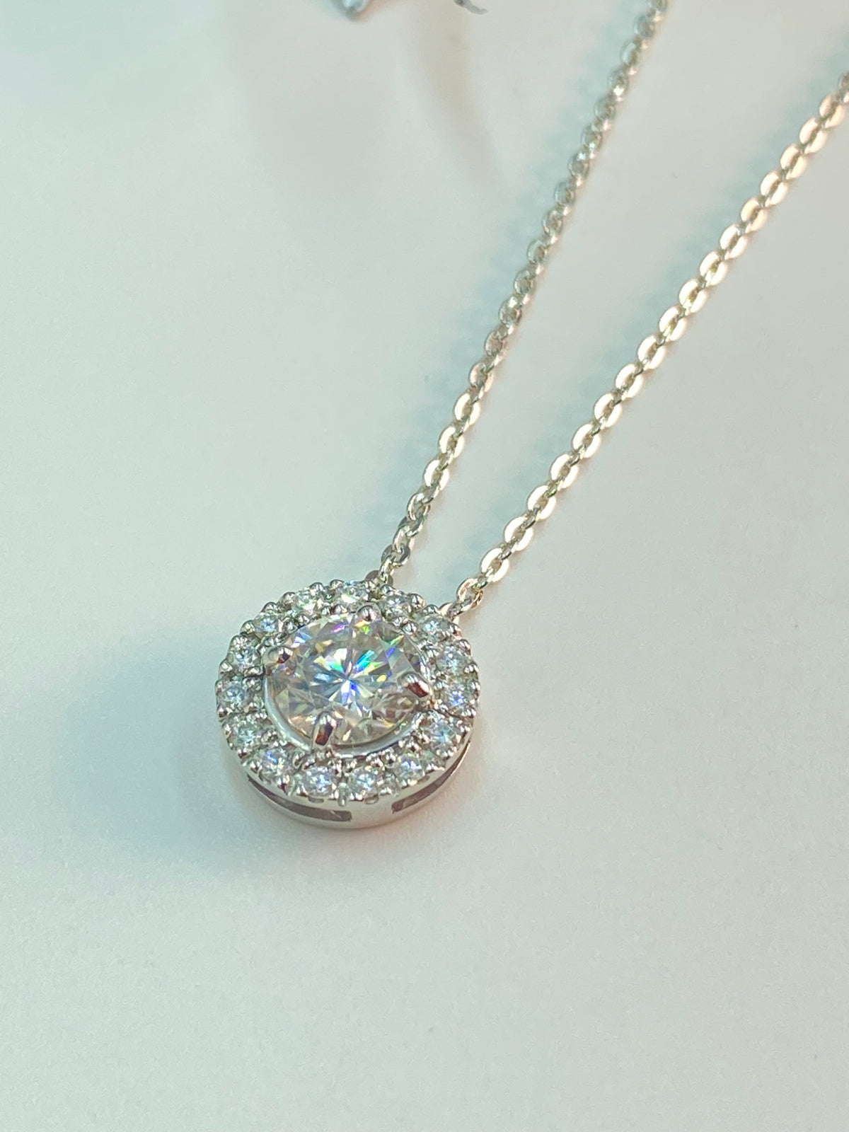 【オーダー商品】 モアサナイトHALOネックレス(センター1ctサイズ)