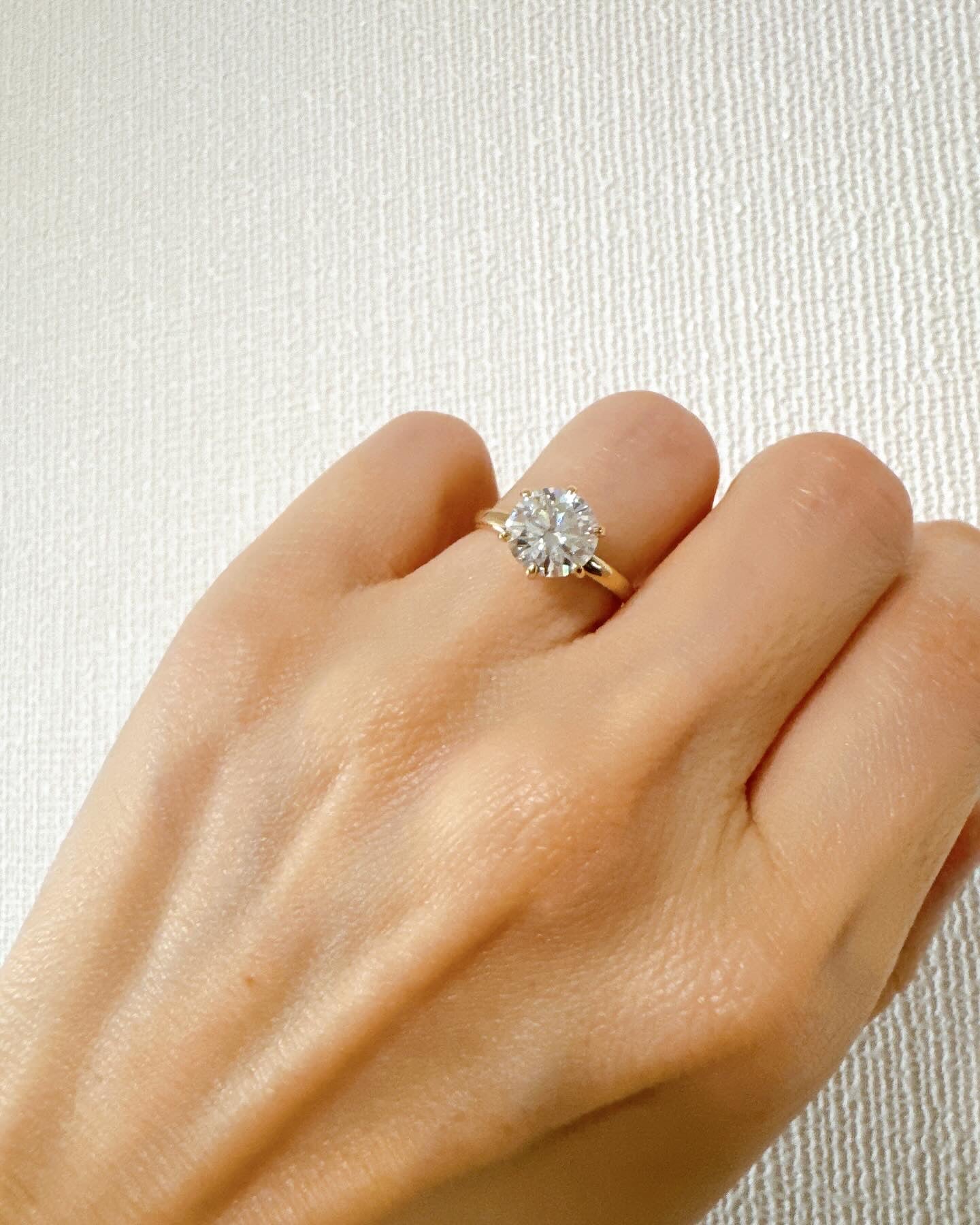 【オーダー商品】2ctサイズ クラシックモアサナイト一粒リング