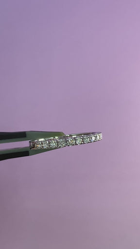 【即納可能商品】K10　ホワイトゴールド 0.2ct　ラボグロウンダイヤモンド　 ハーフエタニティリング